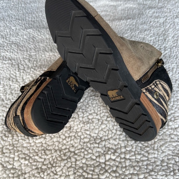 SOREL Booties Suede Zebra Size 8 - Picture 7 of 8
